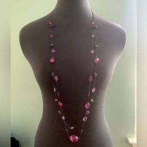 Chunky Beaded Double Strand Necklace